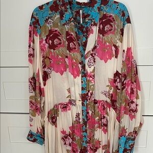 Free People Multicolor Floral Tunic